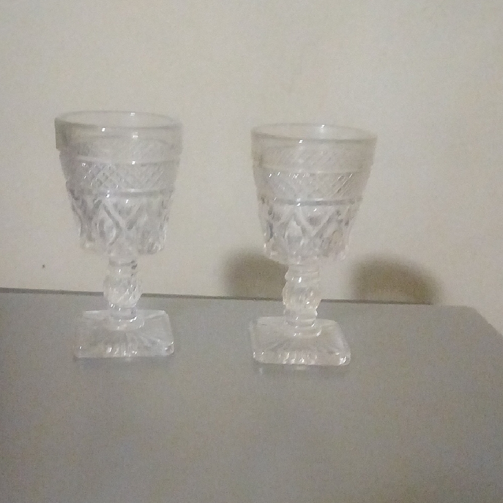Waterford Crystal Clear Goblets Pair